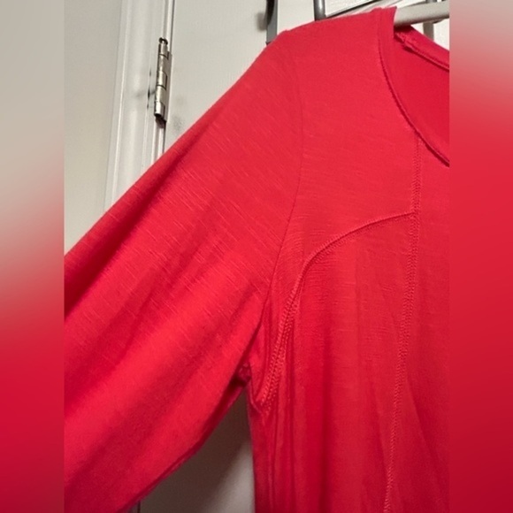 Zenergy by Chicos size 0 women’s small tunic coral pink 3/4 sleeve top comfy - Picture 12 of 14